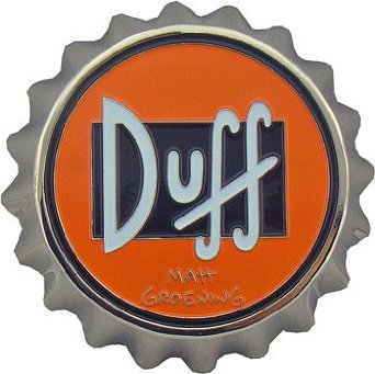 Duff Beer Logo Bottle cap Simpsons Belt Buckle
